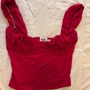 Princess Polly Bold Red Crop Top
